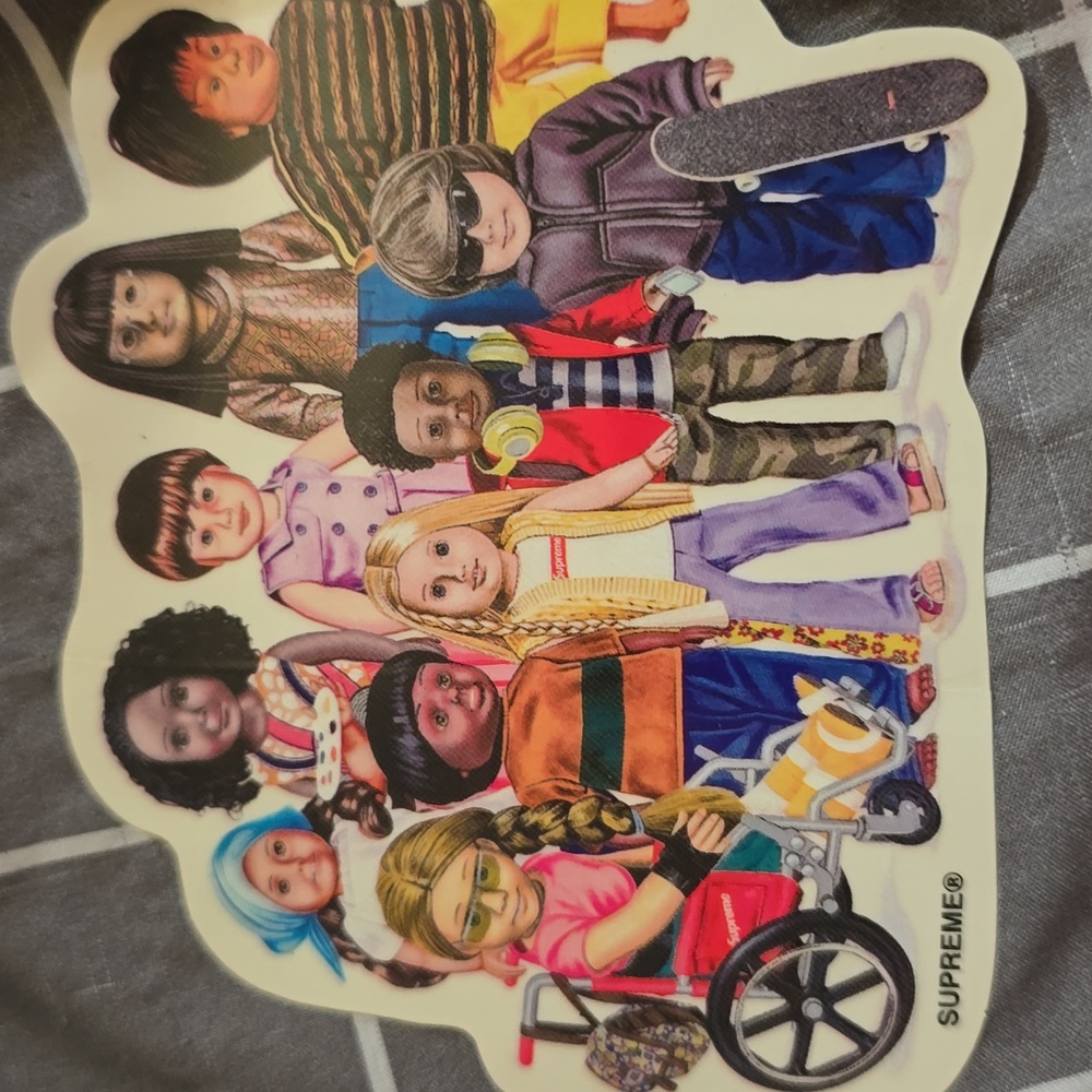 Supreme  Sticker with Colorful Characters